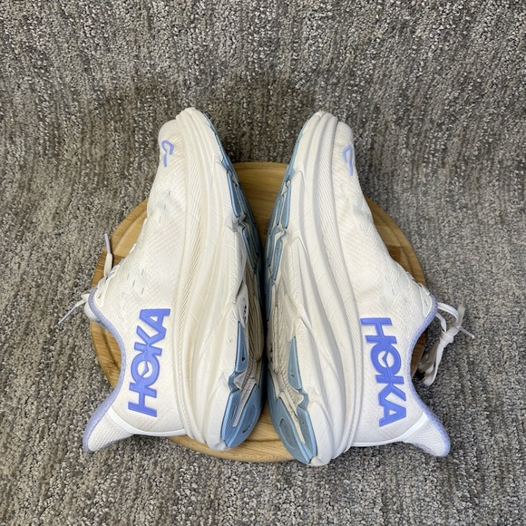 HOKA FPM Movement Clifton 9 Womens Size 9.5 B Cream Lilac Sneakers Shoes Limited - Picture 9 of 10